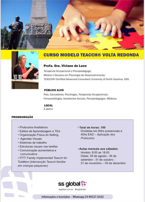 Curso Modelo TEACCH em Volta Redonda - Prfa Dra Viviane de Leon